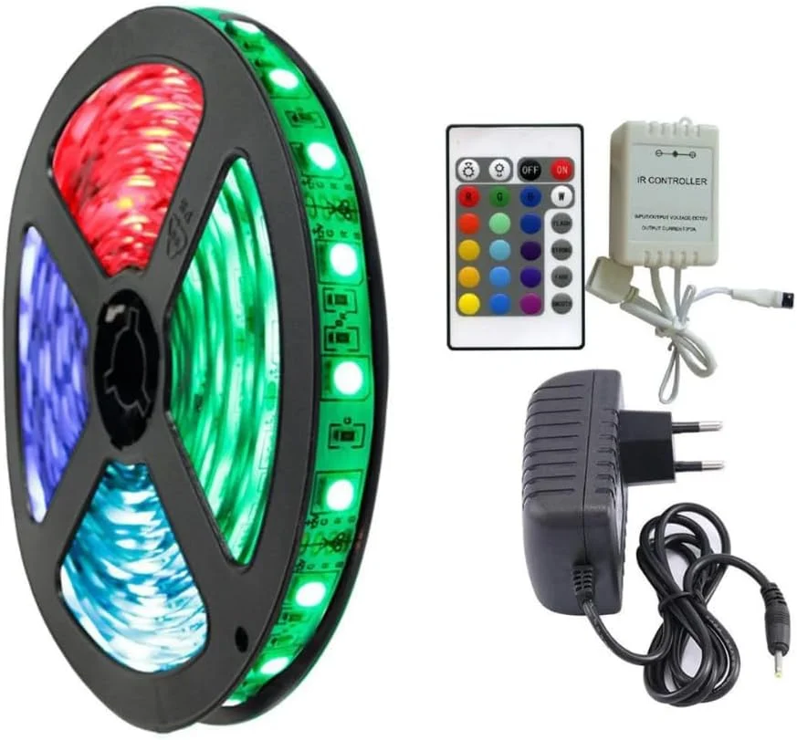 Fita LED RGB Flexível com Controle Remoto (Decorativa)